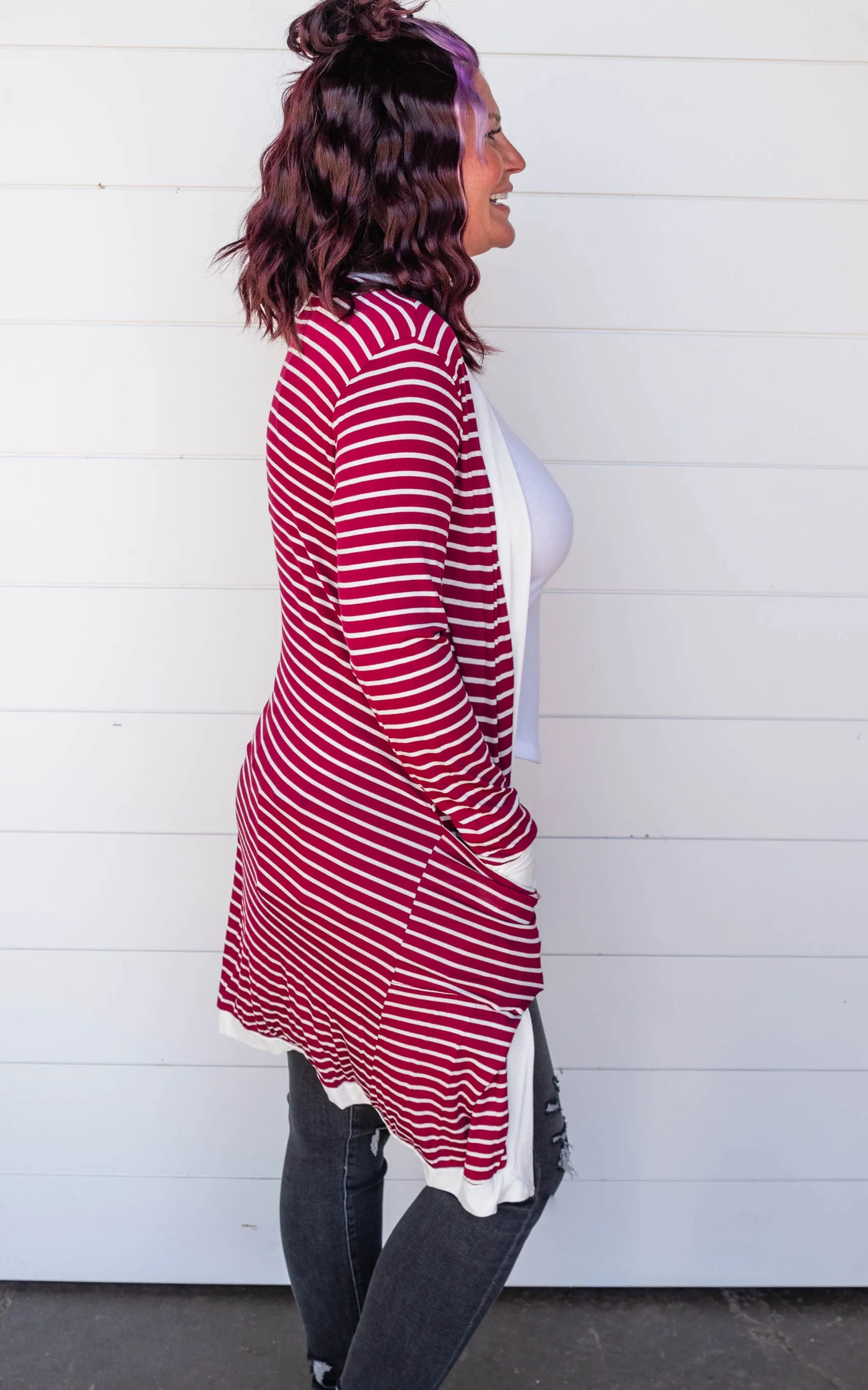 Stripe Duster Cardigan - Final Sale