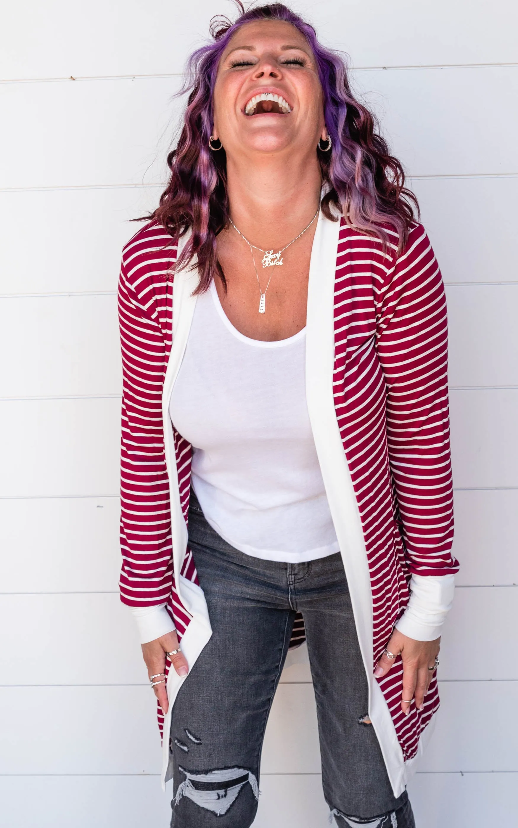 Stripe Duster Cardigan - Final Sale