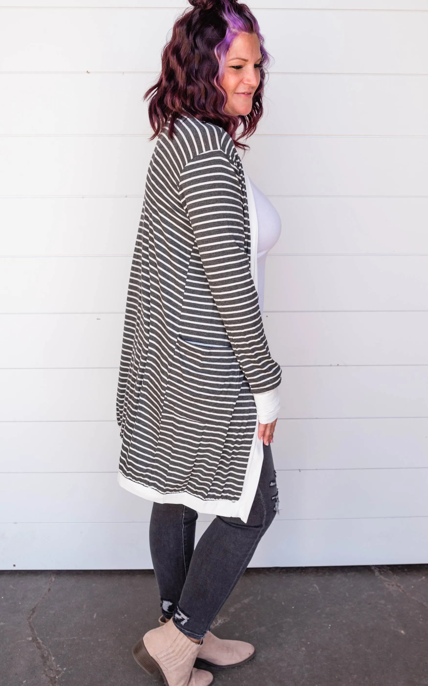 Stripe Duster Cardigan - Final Sale