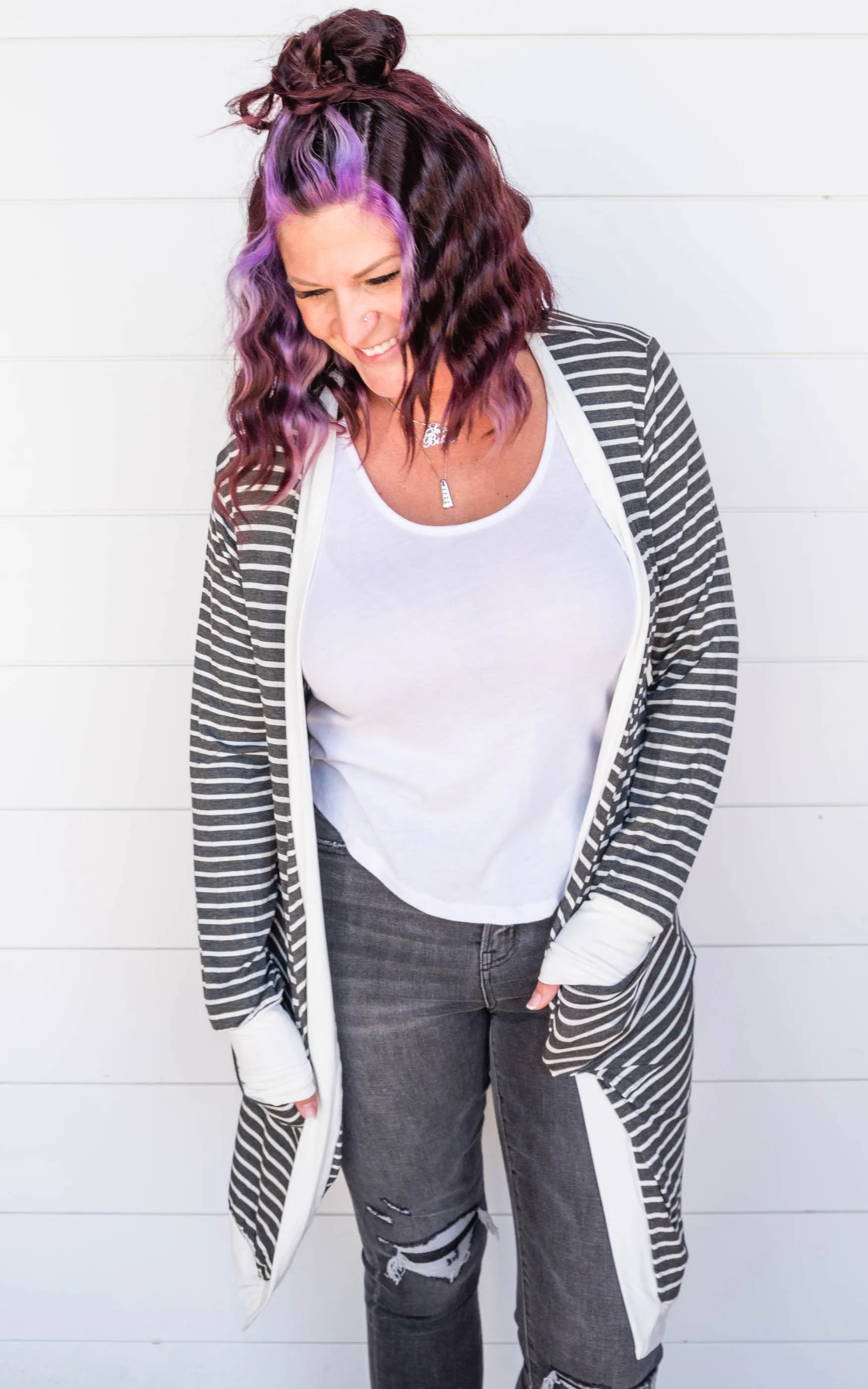 Stripe Duster Cardigan - Final Sale