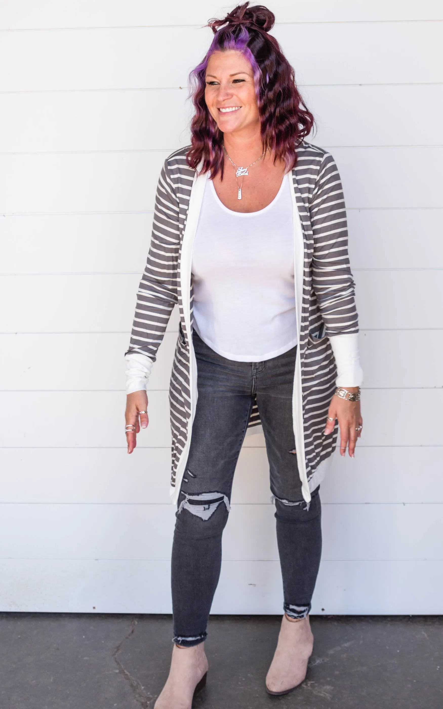 Stripe Duster Cardigan - Final Sale