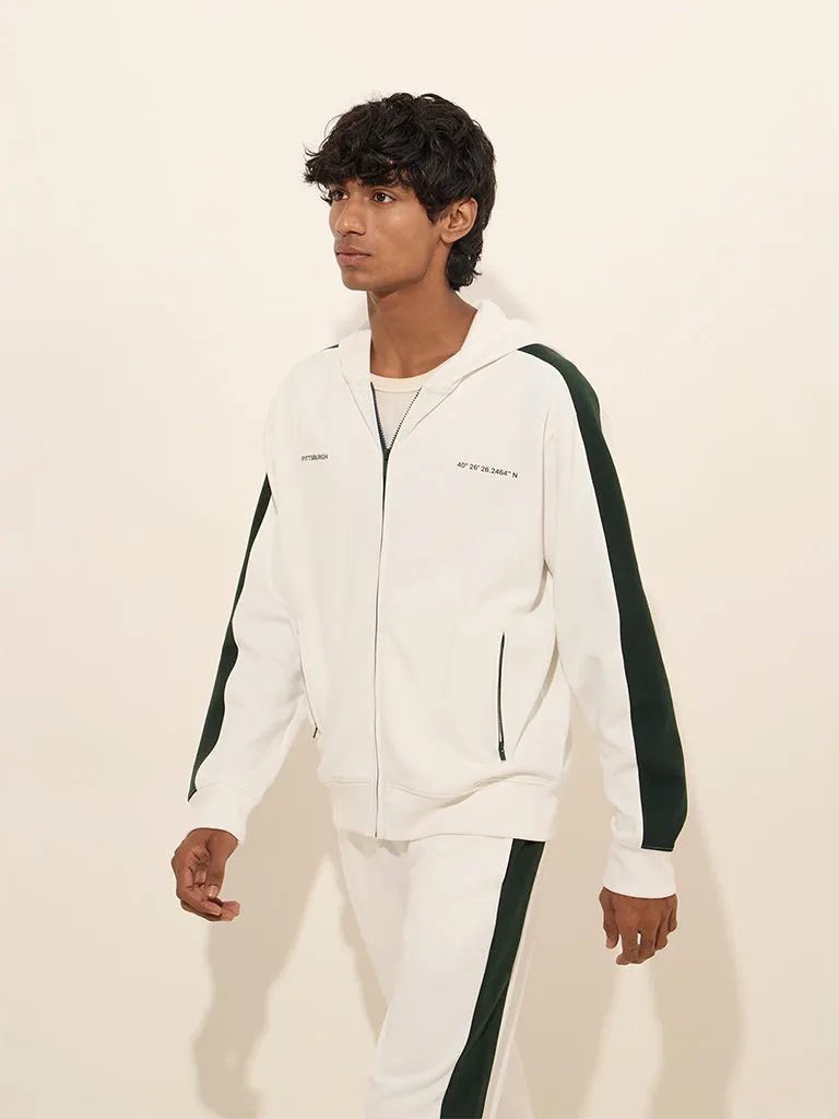 Studiofit White Relaxed-Fit Cotton-Blend Jacket