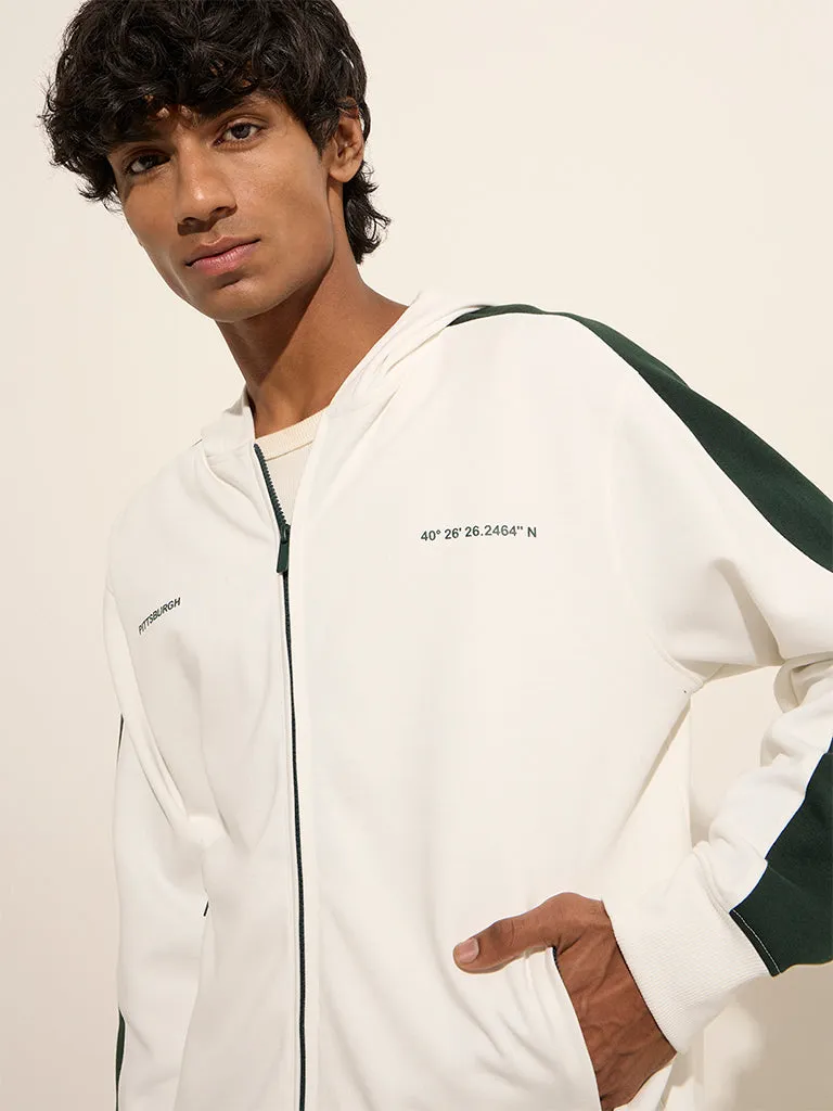 Studiofit White Relaxed-Fit Cotton-Blend Jacket