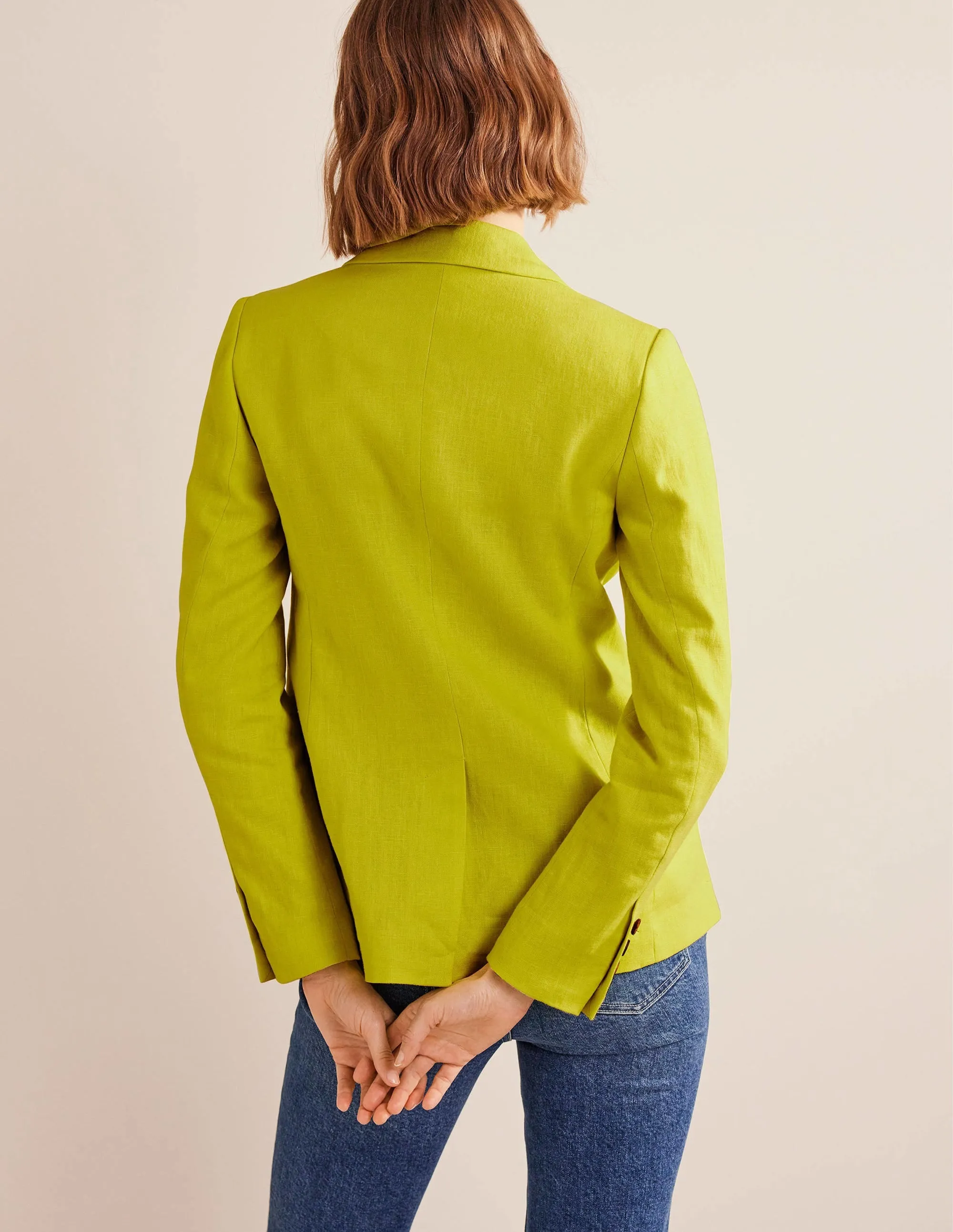 The Cambridge Linen Blazer-Citrus