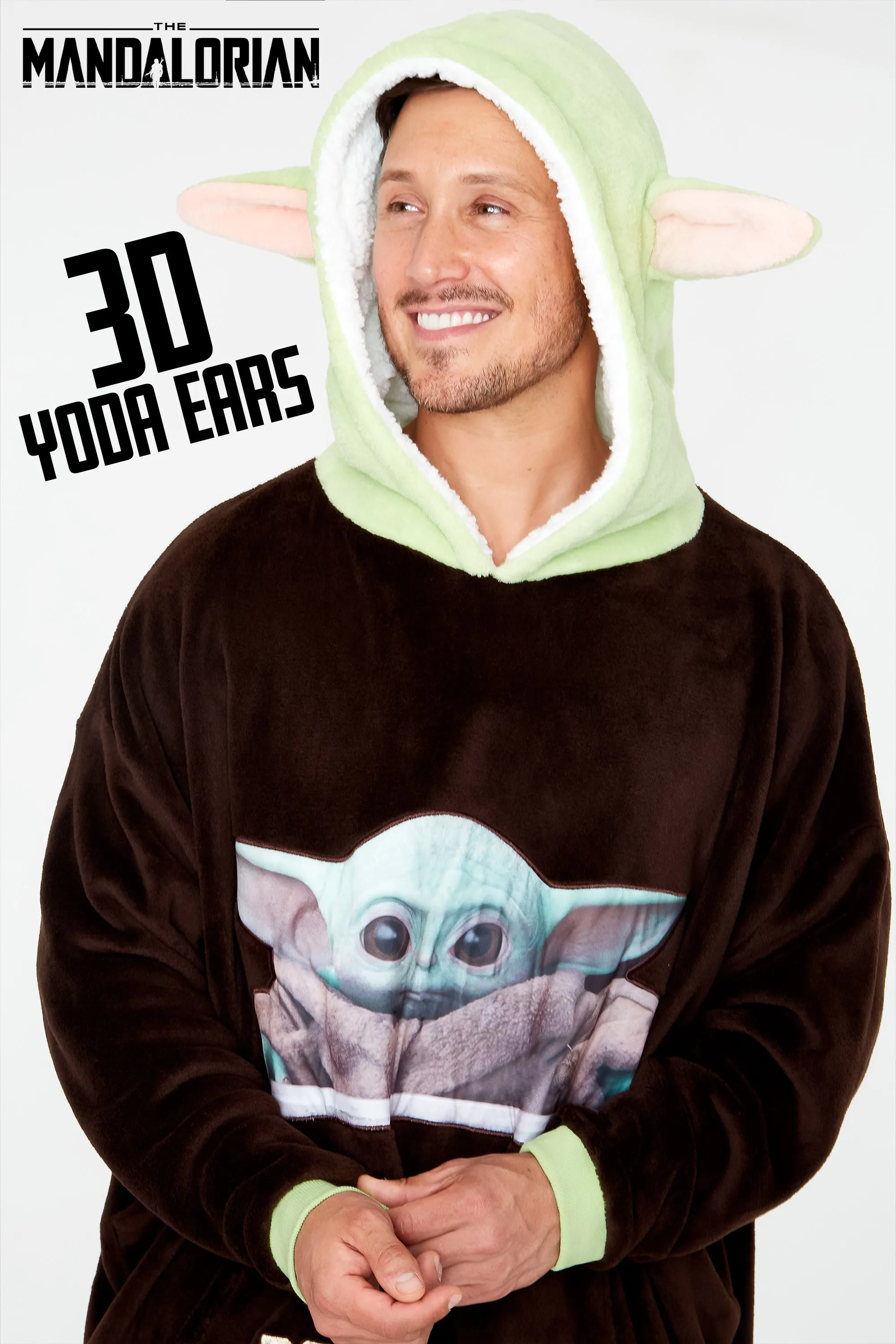 The Mandalorian Mens Hoodies ,Fleece Oversized Blanket Hoodie, Baby Yoda Gifts