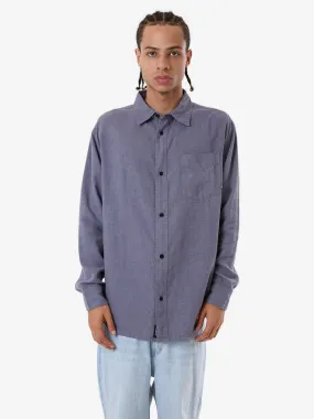 THRILLS Hemp Minimal Thrills Oversize Long Sleeve Shirt - FOLKSTONE GREY