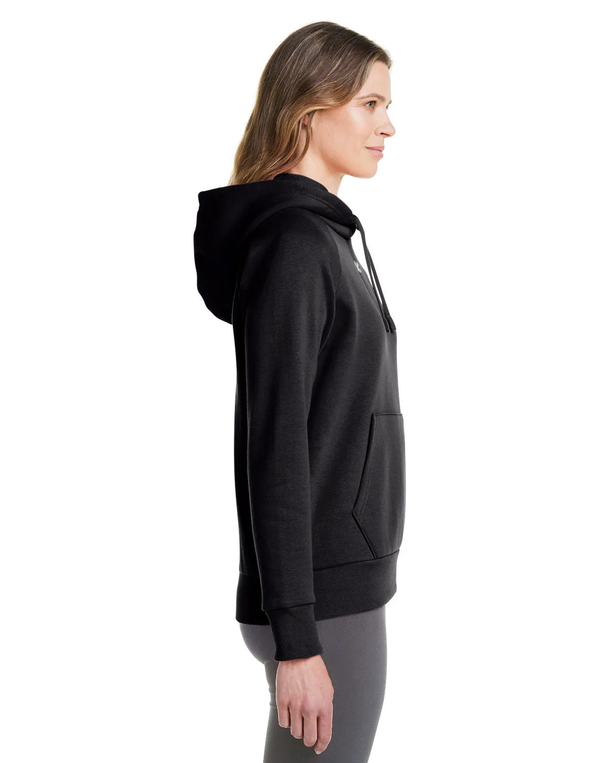 Under Armour Ladies Rival Fleece Hooded Custom Sweatshirts, Black