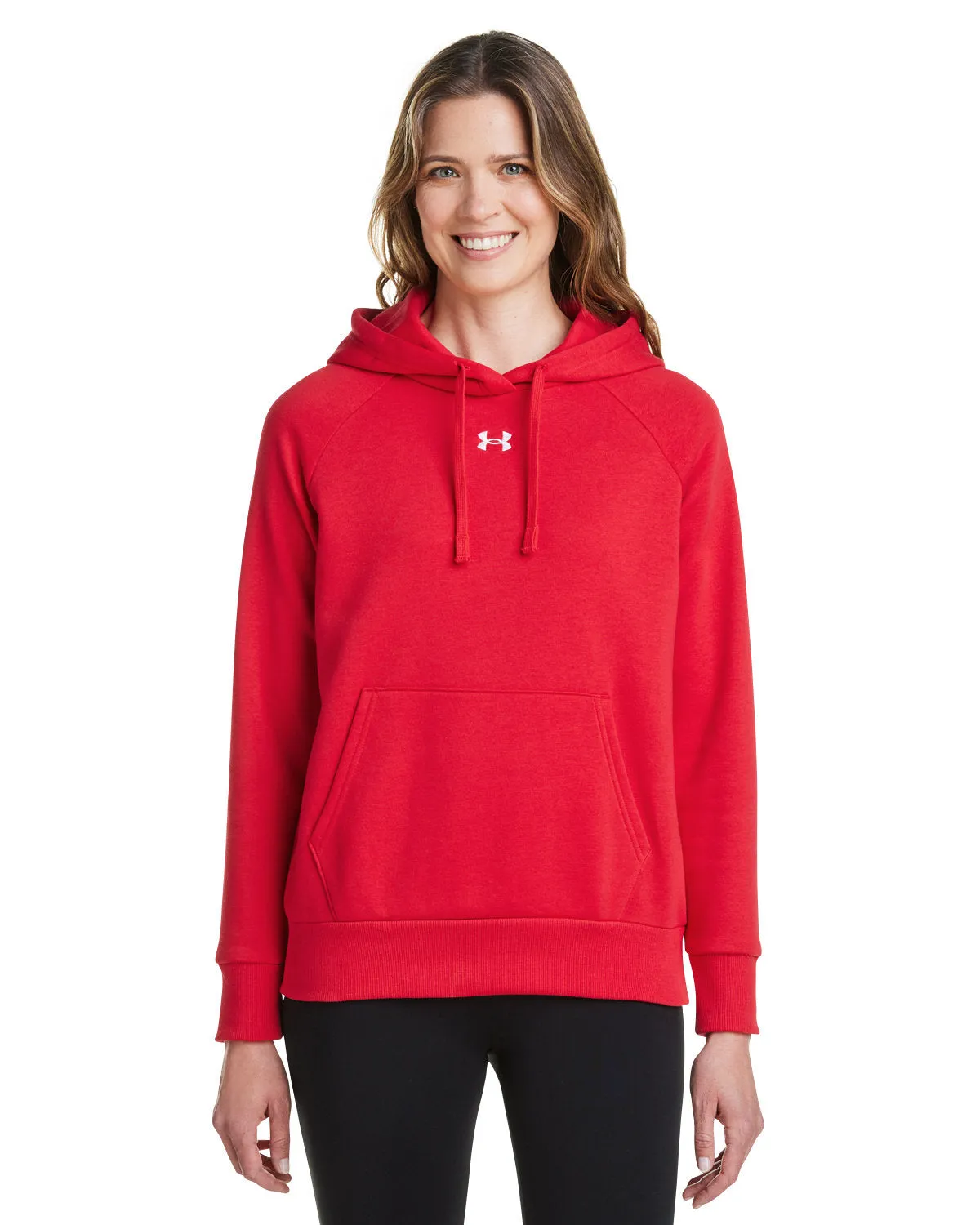 Under Armour Ladies Rival Fleece Hooded Custom Sweatshirts, Red