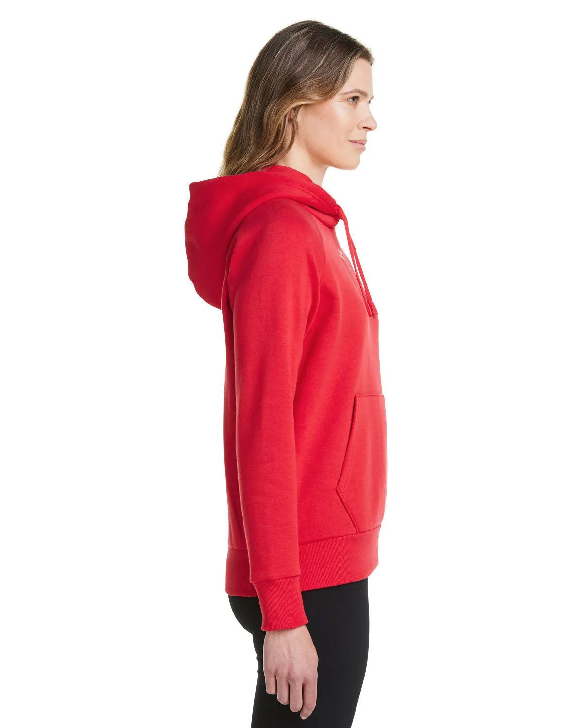 Under Armour Ladies Rival Fleece Hooded Custom Sweatshirts, Red