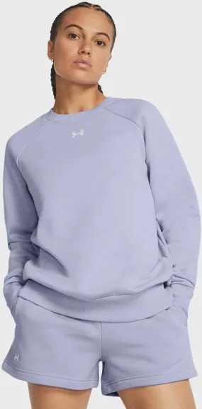 Under Armour Womens Rival Fleece Crew- Celeste