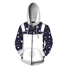 Unisex Elton John Hoodies Rocketman Zip Up 3D Print Jacket Sweatshirt