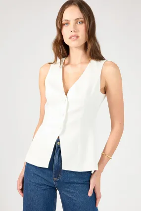 White Sleeveless Vest