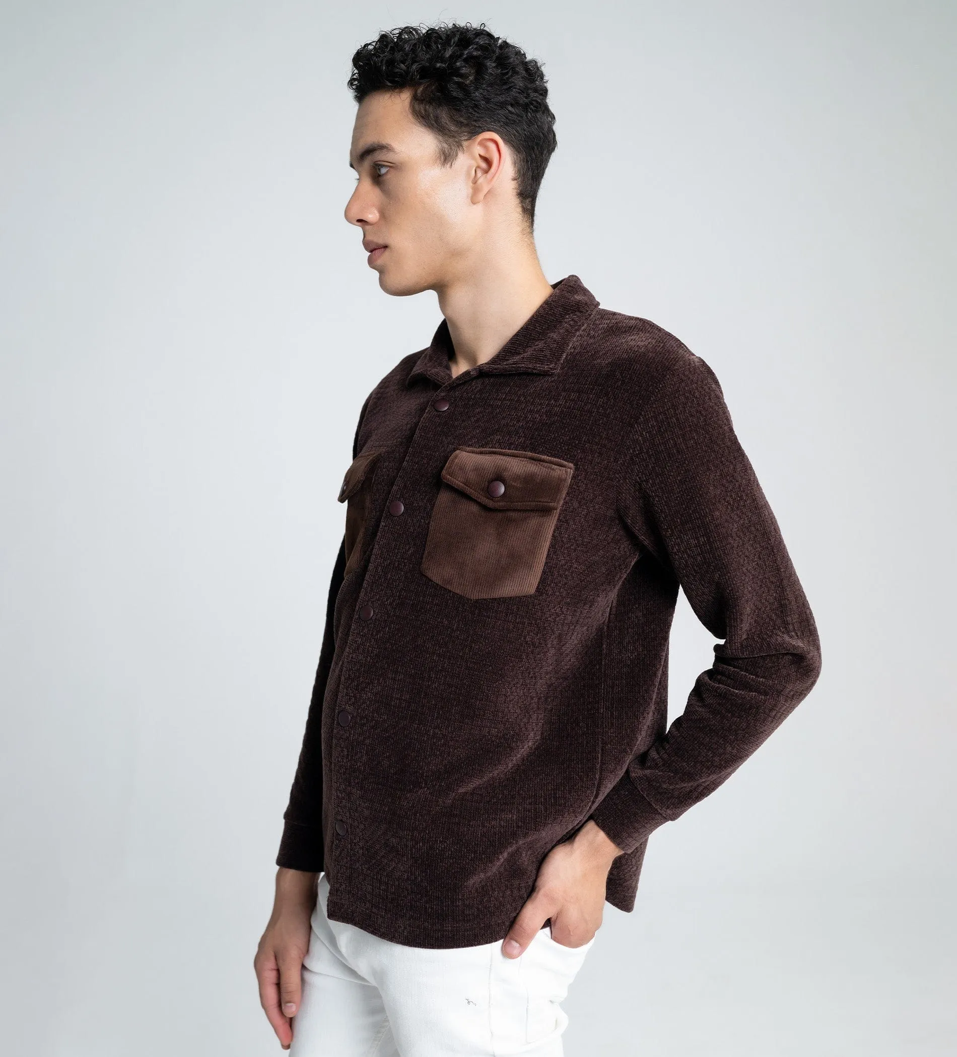 Winter Warmth Dark Brown Shacket