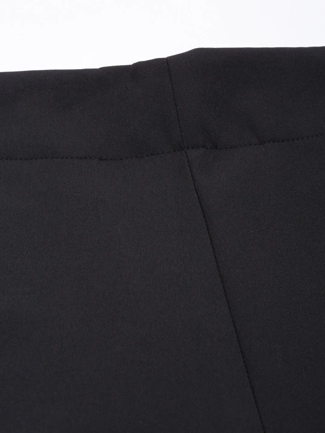 Women Solid Black Formal Trousers