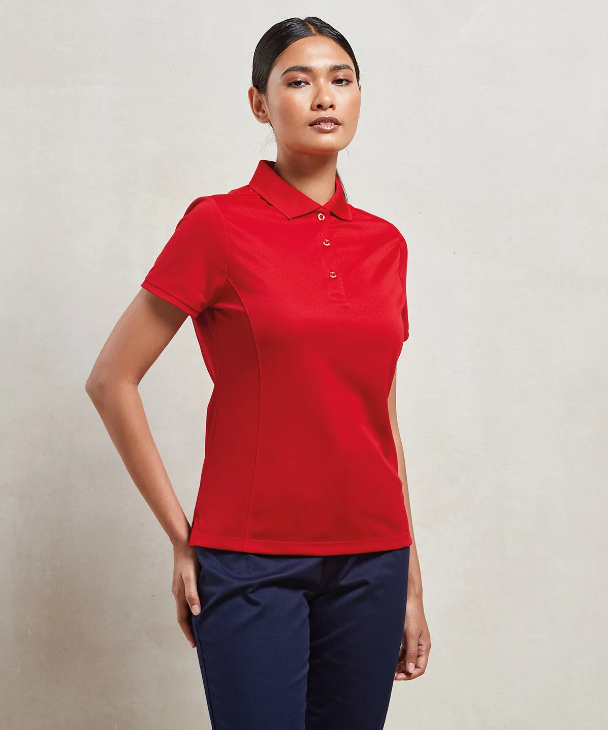 Womens Coolchecker® piqu polo | Kelly