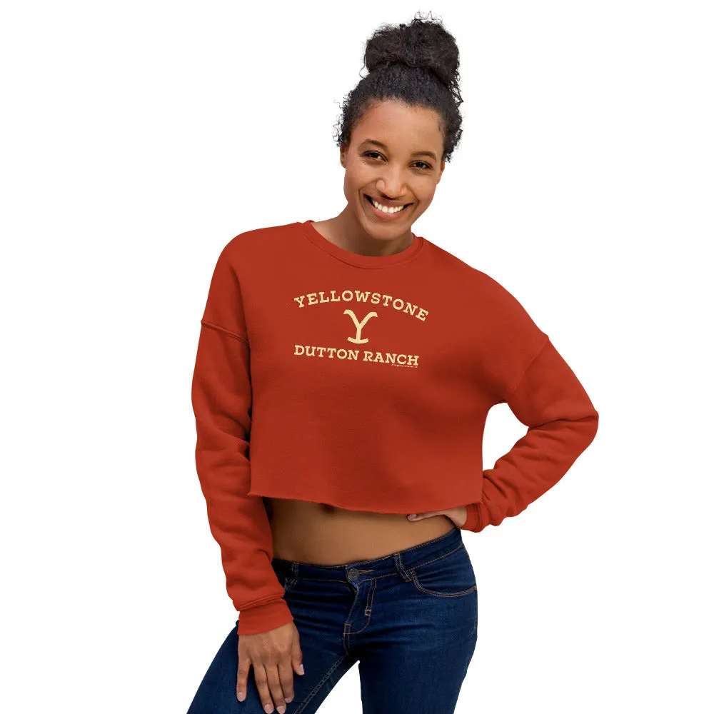 Yellowstone Dutton Ranch Women's Fleece Crop Sweatshirt