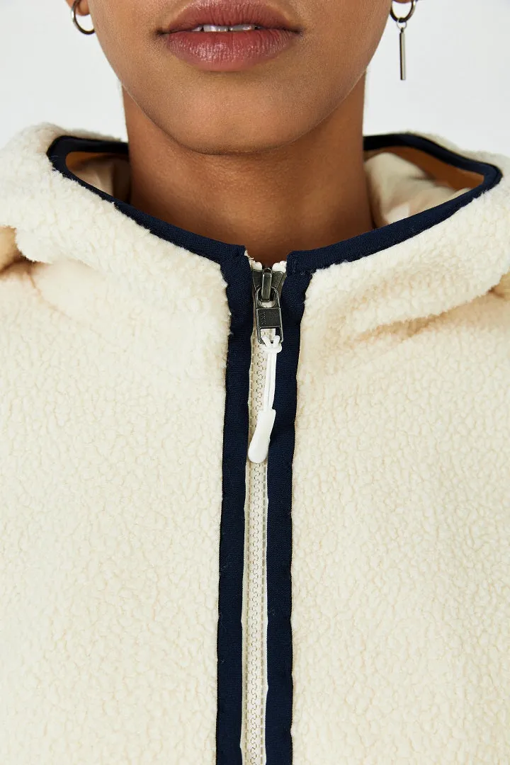 Zip-Up Hooded Sherpa Jacket