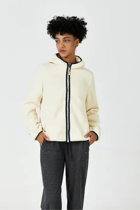 Zip-Up Hooded Sherpa Jacket