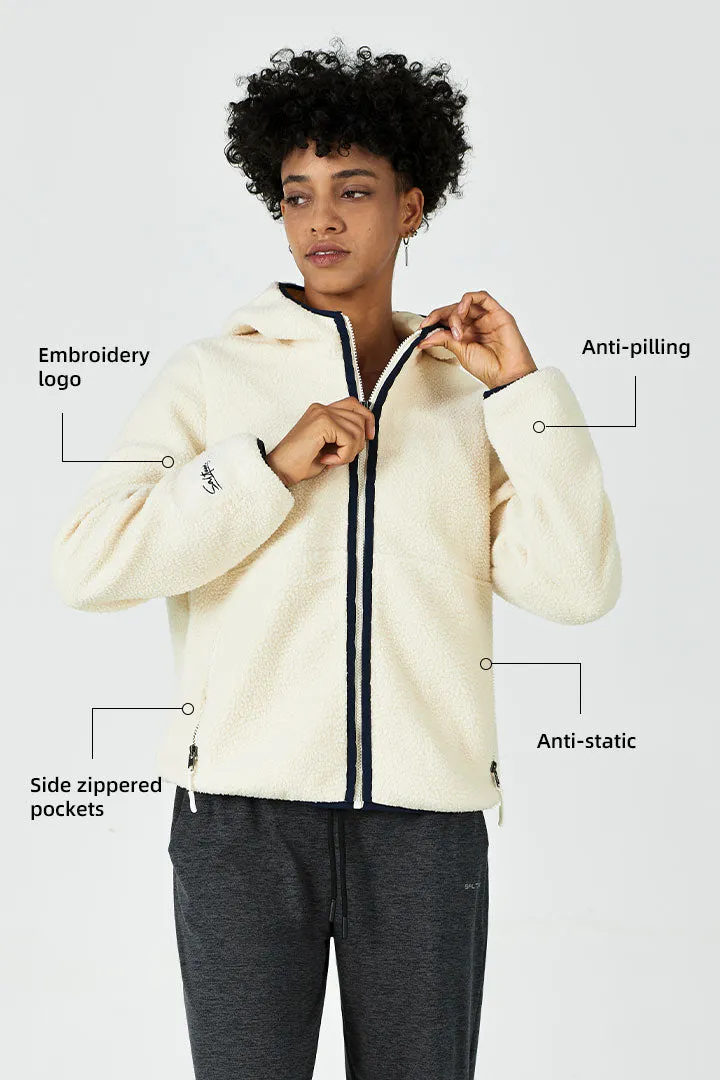 Zip-Up Hooded Sherpa Jacket